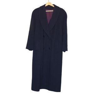 Oversized Long Navy Blue Pea Coat